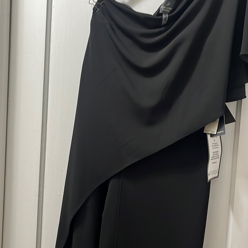 Adrianna Papell-One shoulder jumpsuit